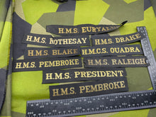 Lade das Bild in den Galerie-Viewer, British Royal Navy Quantity of Cap Tallies - Job Lot - The Militaria Shop