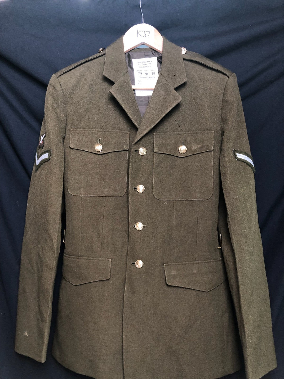 British Army Grade 1 No.2 Dress Uniform Jacket - Size 176/96/80 - The Militaria Shop