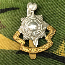 Load image into Gallery viewer, Original WW2 British Cap Badge - Royal Sussex Regiment - The Militaria Shop