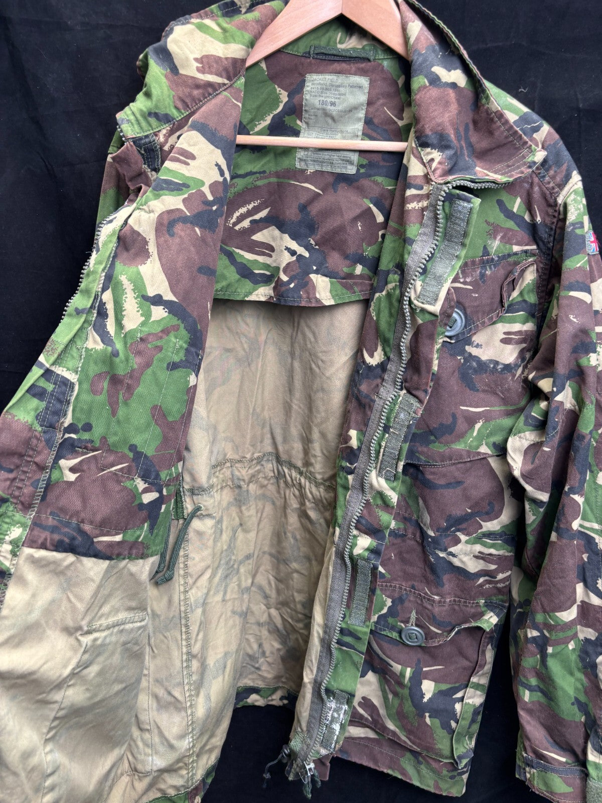 Surplus British Army DPM Pattern Camouflaged Combat Jacket Field-170/96 - The Militaria Shop