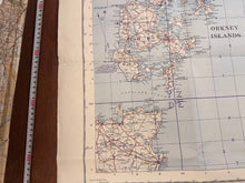 Load image into Gallery viewer, Original WW2 British Army RAF Navy Base Map of Scotland Shetland/Orkney Islands - The Militaria Shop