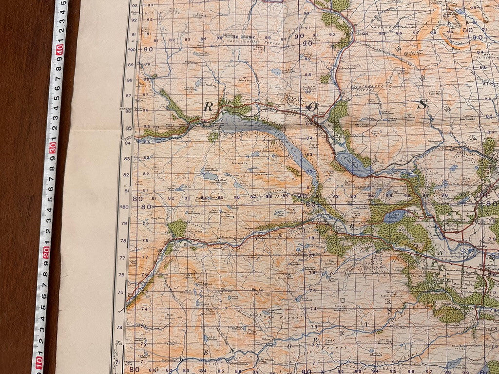 Original WW2 British Army GSGS Map of Scotland - Strathpeffer & Invergordon - The Militaria Shop