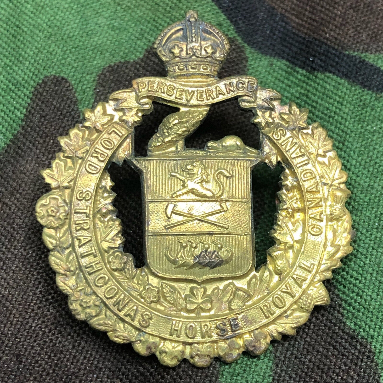 Original Canadian Army Lord Strathcona's Horse (Royal Canadians) Cap Badge - The Militaria Shop