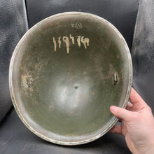 Load image into Gallery viewer, Original British/Canadian Army WW2 Mk3 Turtle High Rivet Combat Steel Helmet - The Militaria Shop