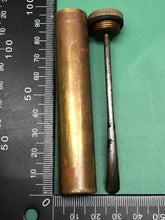 Load image into Gallery viewer, Original WW1 British Army SLME Lee Enfield Brass Oil Bottle - The Militaria Shop