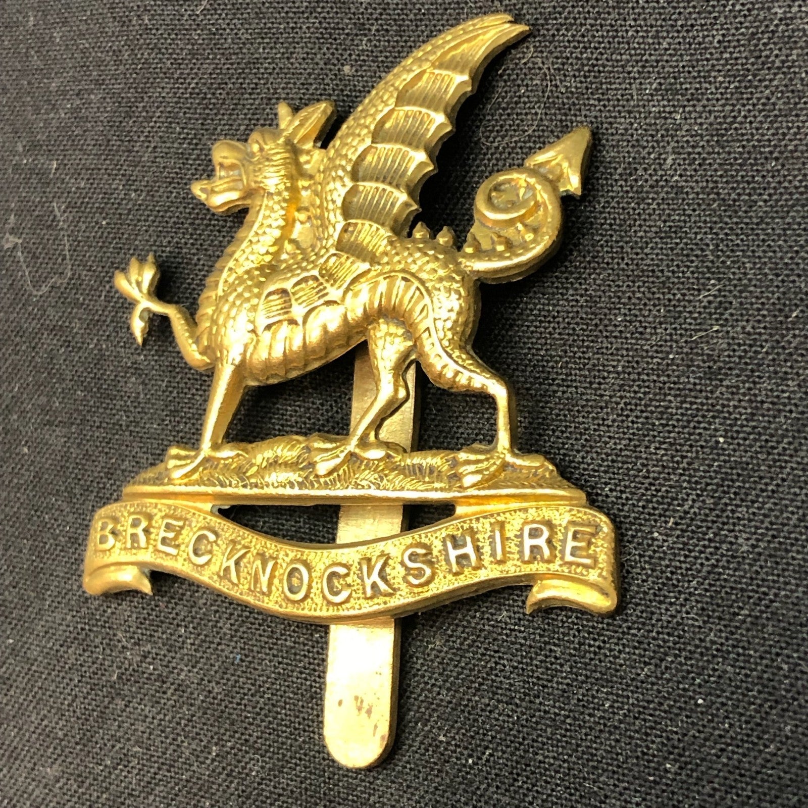 Genuine WW2 British Army Brass Cap Badge - Royal Berkshire Regiment - The Militaria Shop