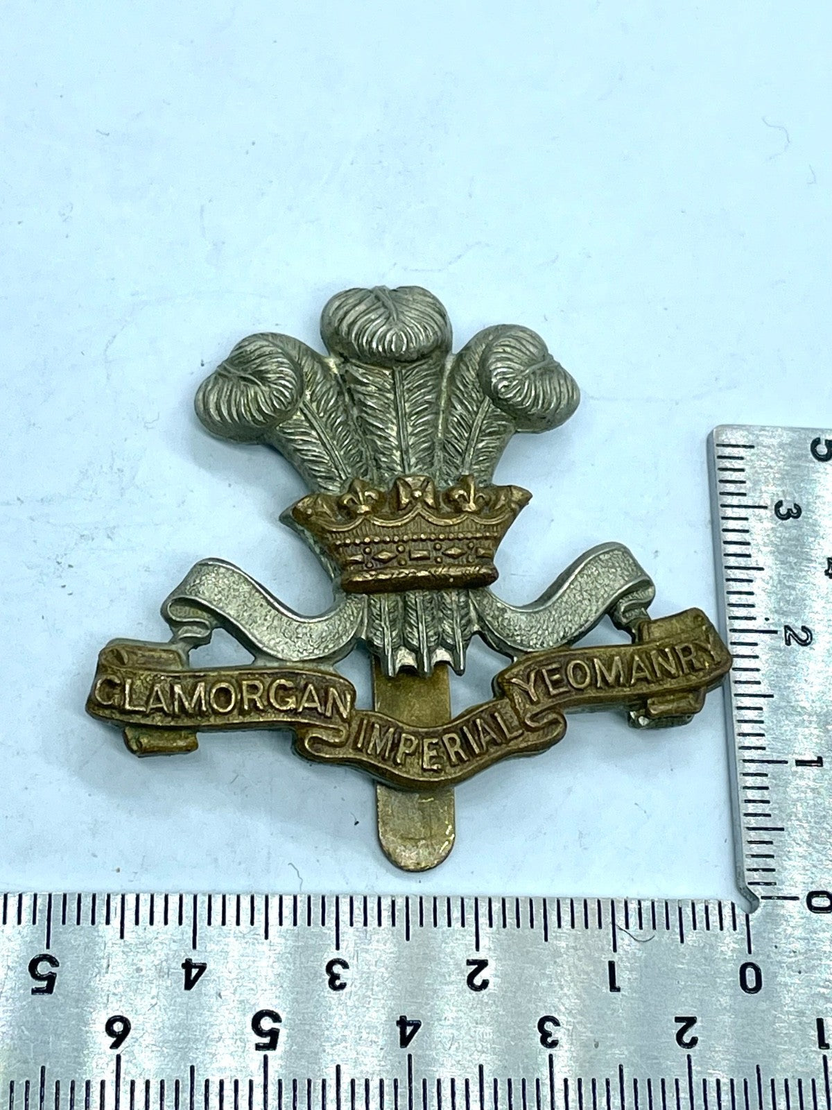 Original WW1 British Army Glamorgan Imperial Yeomanry Cap Badge - The Militaria Shop