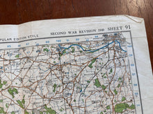 Charger l'image dans la galerie, Original WW2 British Army OS Map of Great Britain - Abergavenny - The Militaria Shop