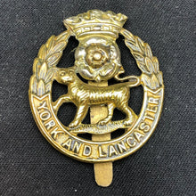 Load image into Gallery viewer, Original WW2 British Army Cap Badge - York and Lancaster Regiment - The Militaria Shop