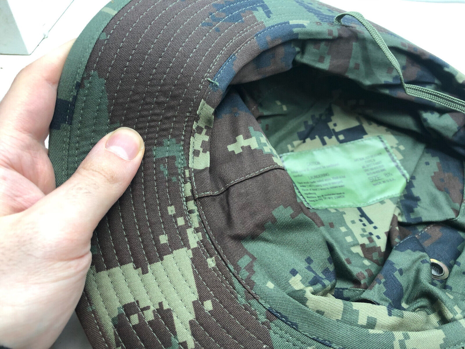Genuine US Army Digital Jungle Camouflage Boonie Sun Hat Type II - Size 8 1/2 - The Militaria Shop