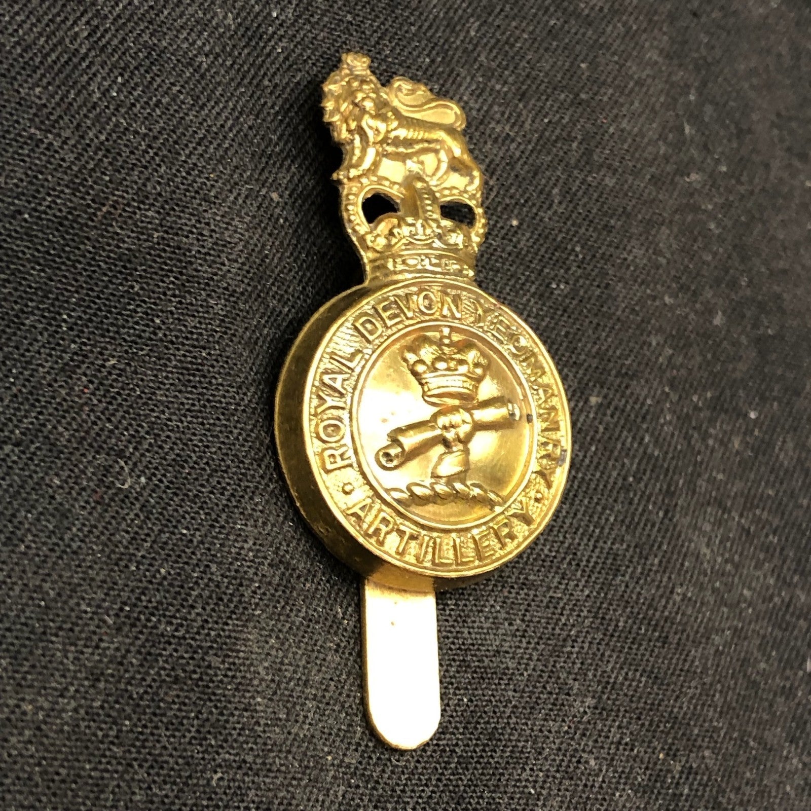 Genuine British Army Brass Cap Badge - Royal Devon Yeomanry - The Militaria Shop