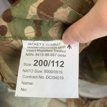 Load image into Gallery viewer, British Army MTP Camouflaged Combat Jacket 2 Warm Weather - NEW - Size 200/112 - The Militaria Shop