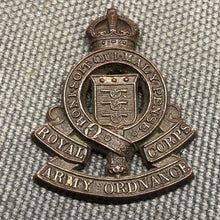 Load image into Gallery viewer, Original WW2 British Army Cap Badge - Royal Army Ordnance Corps - The Militaria Shop
