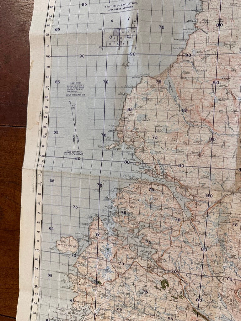 Original WW2 British Army GSGS Map of Scotland - Cape Wrath - The Militaria Shop