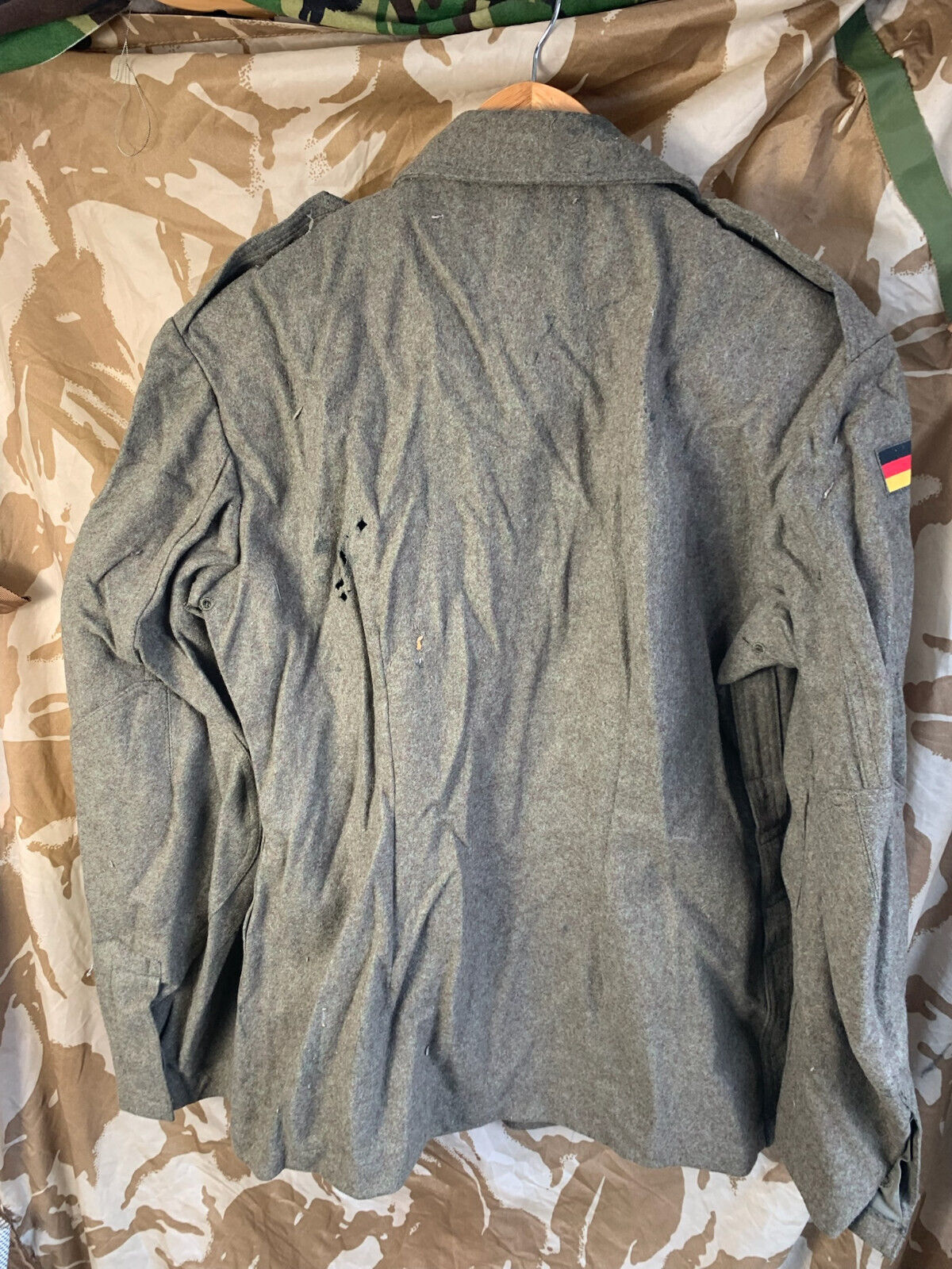 West German Field Jacket Green Wool Shirt Military Uniform Germany - 162/92 - The Militaria Shop