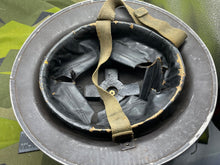 Load image into Gallery viewer, Original WW2 British Home Front Rescue Helmet with Liner & Chinstrap - The Militaria Shop