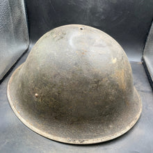 Load image into Gallery viewer, Original British/Canadian Army WW2 Mk3 Turtle High Rivet Combat Steel Helmet - The Militaria Shop