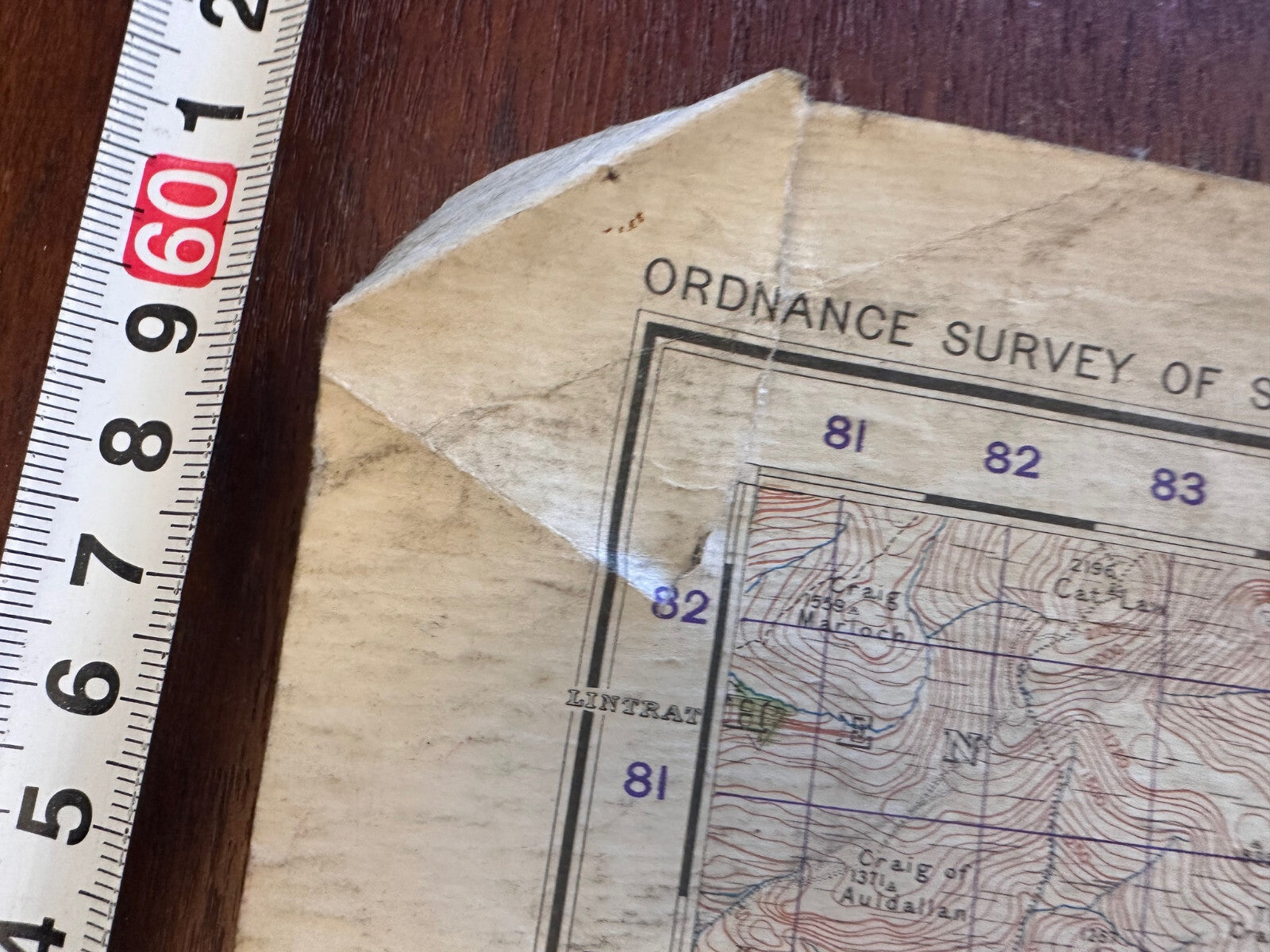 Original WW2 British Army GSGS Map of Scotland - Arbroath & Montrose - The Militaria Shop