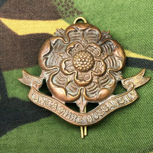 Lade das Bild in den Galerie-Viewer, Original WW1 British Cap Badge - Lancashire Hussars - The Militaria Shop