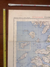 Load image into Gallery viewer, Original WW2 British Army RAF Navy Base Map of Scotland - Glasgow & Middle West - The Militaria Shop