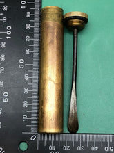 Load image into Gallery viewer, Original WW1 British Army SLME Lee Enfield Brass Oil Bottle - The Militaria Shop