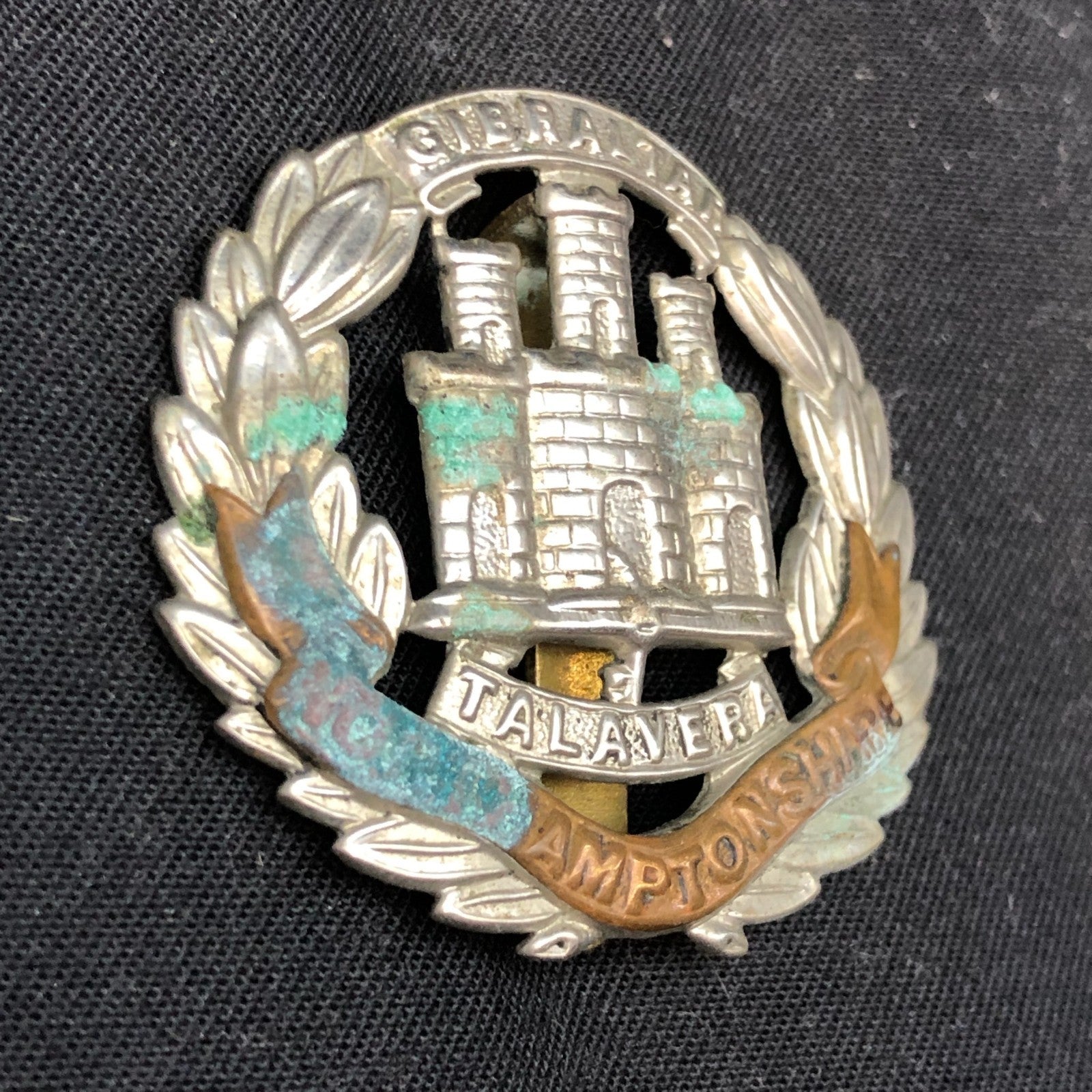 Original British Army Cap Badge - Northamptonshire Regiment - The Militaria Shop