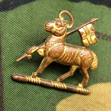 Load image into Gallery viewer, Original British Army WW2 Collar Badge - Queen's Royal Regiment (West Surrey) - The Militaria Shop