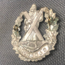 Load image into Gallery viewer, Original WW2 British Army Cap Badge - Cameron Highlanders - The Militaria Shop