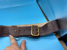 Load image into Gallery viewer, Original British Army Officer's Sam Browne Leather Belt - Approx 34" Waist - The Militaria Shop
