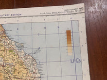 Load image into Gallery viewer, Original WW2 British Army RAF Navy Base Map of England - The Border of Scotland - The Militaria Shop