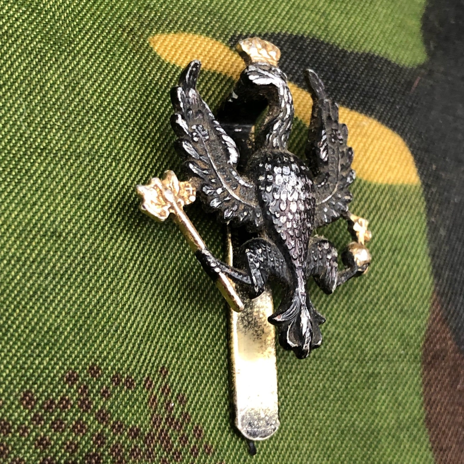 Genuine British Army Staybrite Cap Badge - 14th/20th King's Hussars - The Militaria Shop