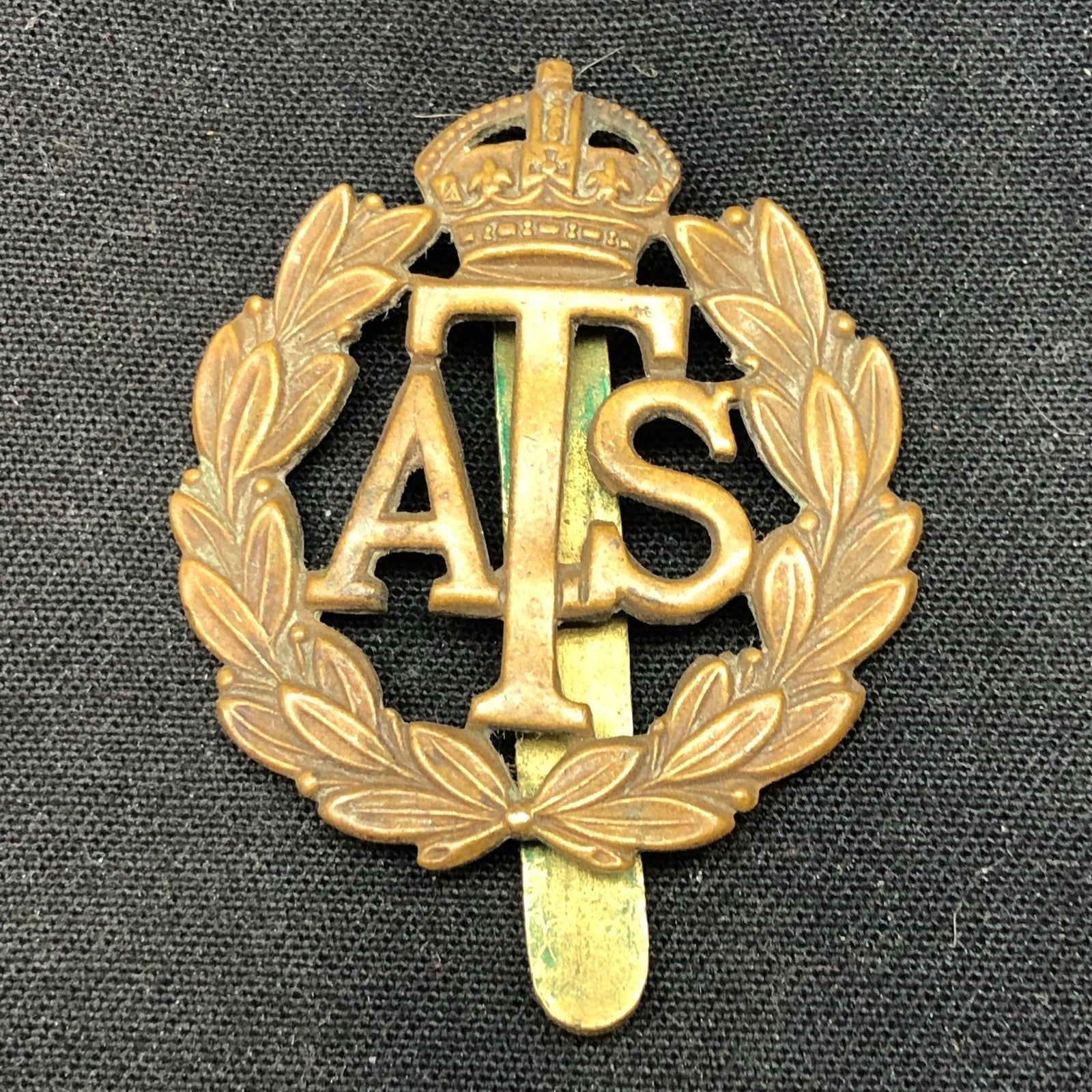 Original WW2 British Army Cap Badge - Auxiliary Territorial Service - The Militaria Shop