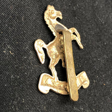 Load image into Gallery viewer, Genuine WW2 British Army Brass Cap Badge - Queen's Own Royal West Kent Regiment - The Militaria Shop