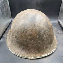 Load image into Gallery viewer, Original British/Canadian Army WW2 Mk3 Turtle High Rivet Combat Steel Helmet - The Militaria Shop