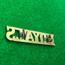 Load image into Gallery viewer, Original WW2 British Army Brass Shoulder Title - The Blues & Royals - The Militaria Shop