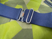 Load image into Gallery viewer, Original British Royal Navy Blue Canvas Stable Belt - Approx 40" Waist - The Militaria Shop