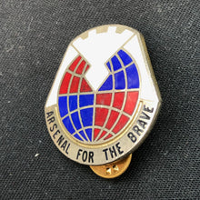 Charger l'image dans la galerie, Vintage Enamel Pin - US Army Material Command - "Arsenal for the Brave" - The Militaria Shop