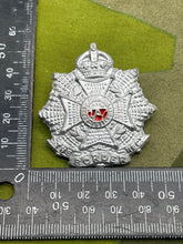 Load image into Gallery viewer, Reproduction WW2 British Army The Border Regiment Plastic Economy Cap Badge - The Militaria Shop
