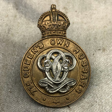 Load image into Gallery viewer, Original WW2 British Army 7th Queen's Own Hussars Cap Badge - The Militaria Shop