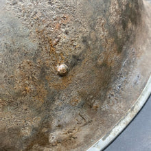 Charger l'image dans la galerie, Original British/Canadian Army WW2 Mk3 Turtle High Rivet Combat Steel Helmet - The Militaria Shop