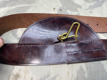 Load image into Gallery viewer, Original British Army Officer's Brown Leather Sword Belt - No Buckle - The Militaria Shop