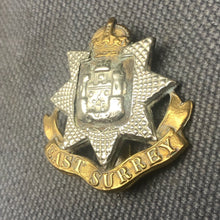 Load image into Gallery viewer, Original WW2 British Army Cap Badge - East Surrey Regiment - The Militaria Shop