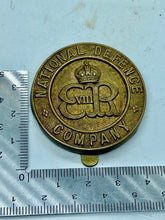 Load image into Gallery viewer, Original RARE British Army - Edward VIII National Defence Company Cap Badge - The Militaria Shop