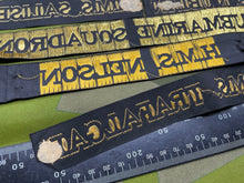 Lade das Bild in den Galerie-Viewer, British Royal Navy Quantity of Cap Tallies - Job Lot - The Militaria Shop