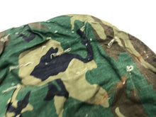Load image into Gallery viewer, Original US Army Vietnam War Era M1 Camo Helmet Cover - Local Find - Combat Worn - The Militaria Shop