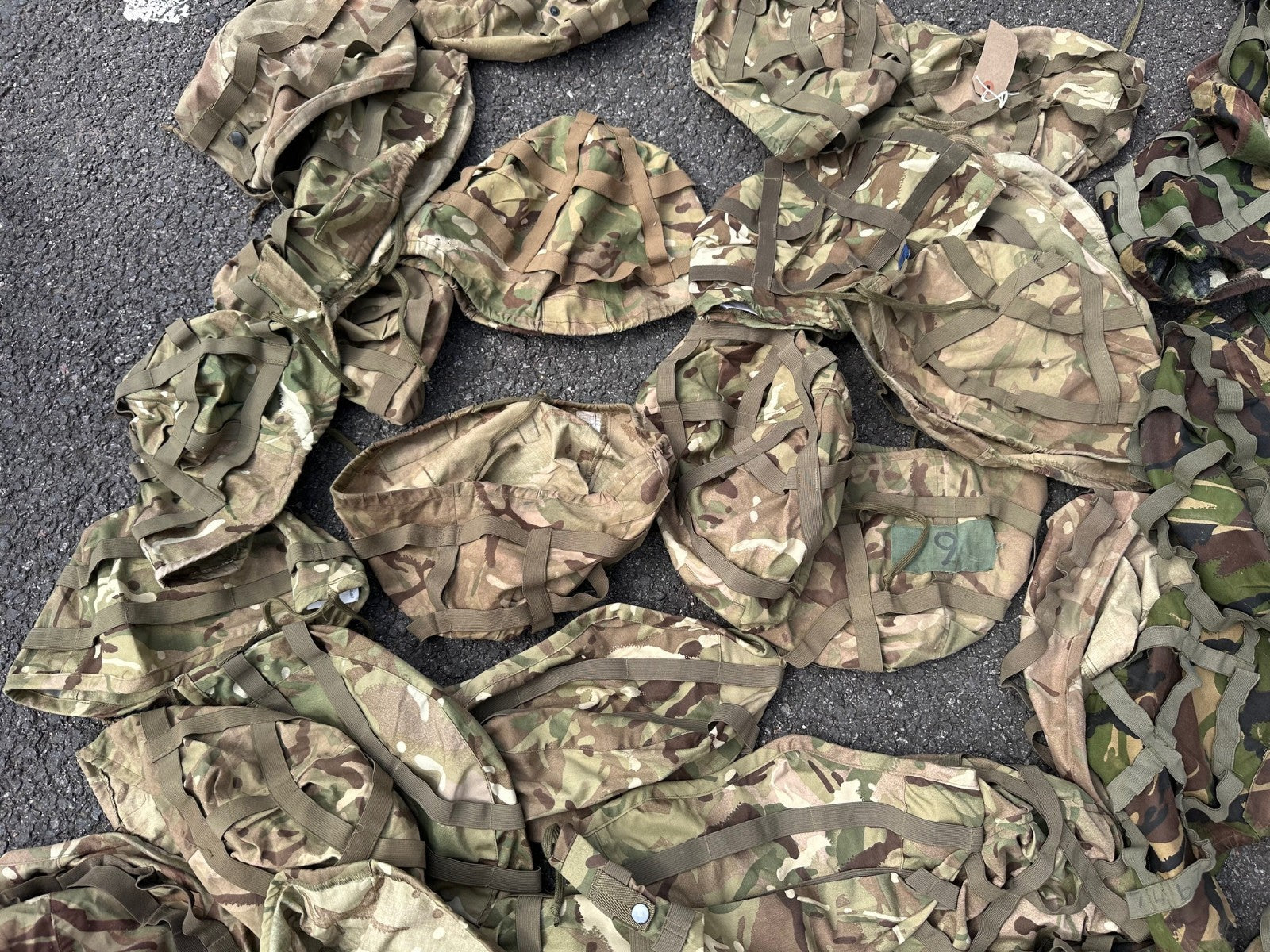 DEALER BULK LOT - 26x MTP 24x DPM Camouflaged Covers Mk6 Mk7 Mixed Sizes - The Militaria Shop