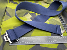 Load image into Gallery viewer, Original British Royal Navy Blue Canvas Stable Belt - Approx 46" Waist - The Militaria Shop