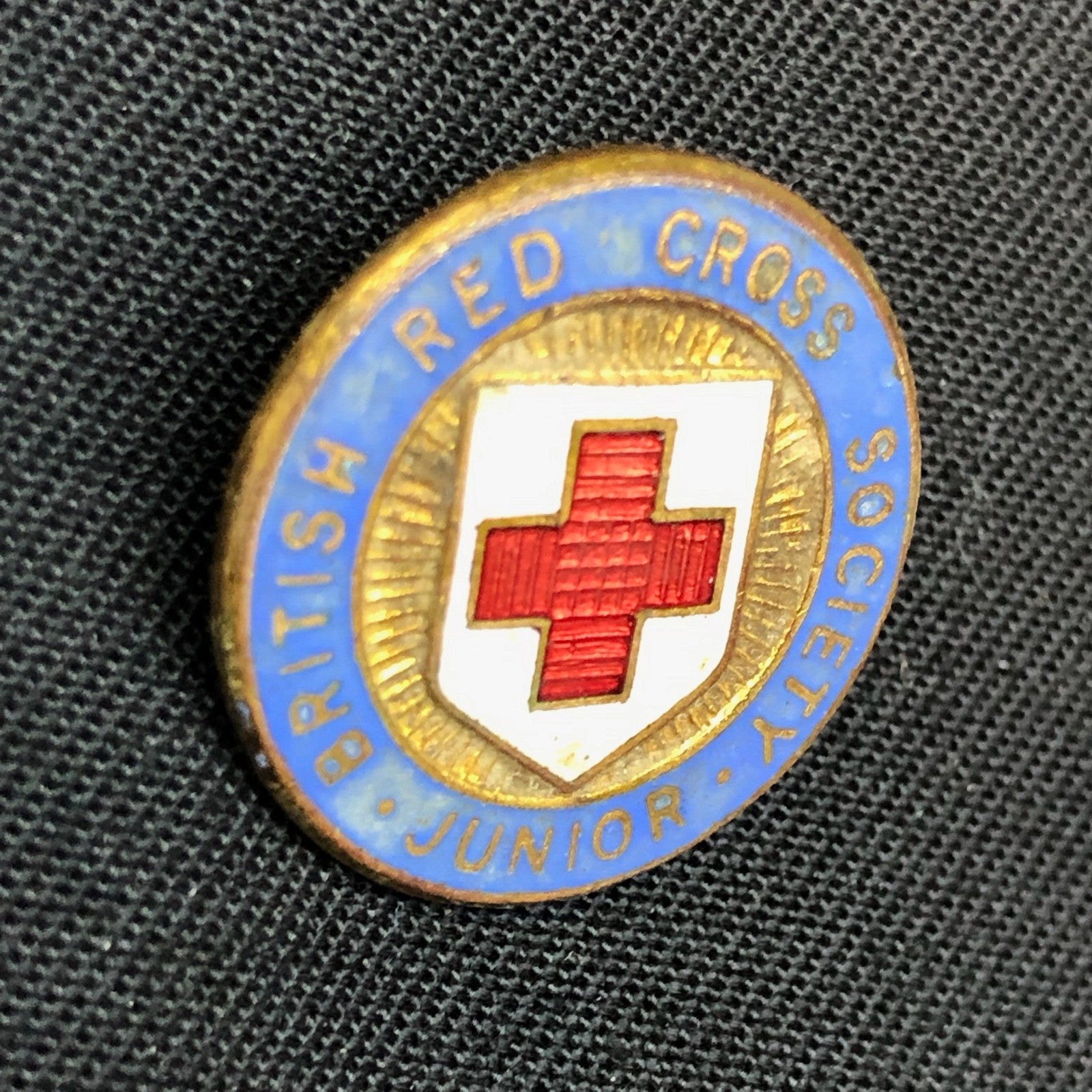 Vintage British Red Cross Society (BRCS) Junior Member Lapel Pin - The Militaria Shop