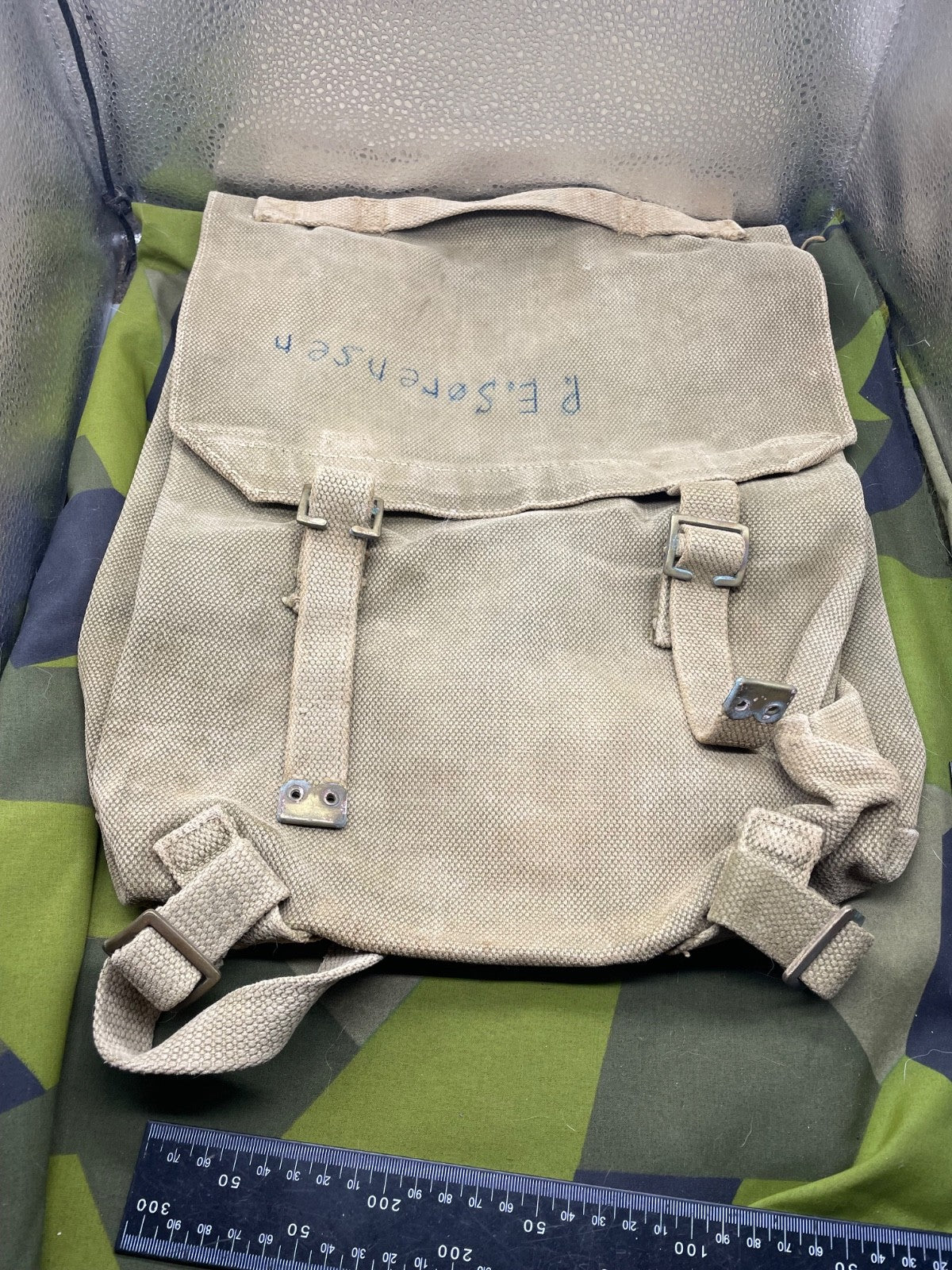 Original WW2 British Army Officer's 37 Pattern Large Pack with Carrying Handle - The Militaria Shop
