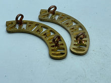 Charger l'image dans la galerie, Original Pair of WW1 British Army Stafford Regiment Shoulder Titles - The Militaria Shop